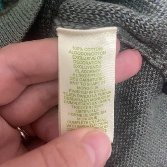 Sigrid Olsen EUC button down floral embroidered 100% cotton cardigan artsy boho - Picture 5 of 7